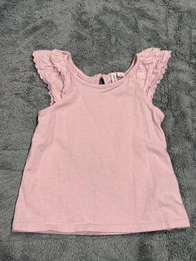 Janie and Jack Girl’s Pink Ruffle Tank Top